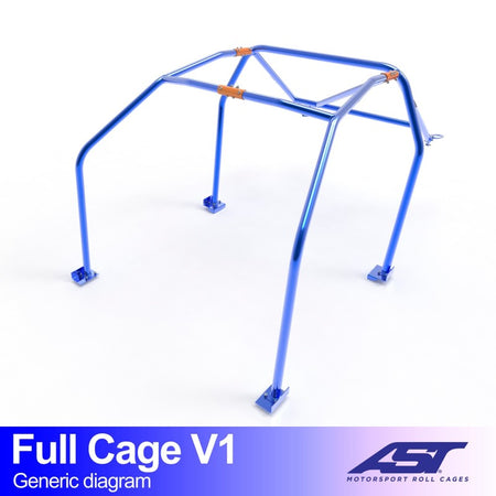 Jaula antivuelco AST Opel Corsa (E) (3 puertas hatchback) Full Cage V1 (X-Design)