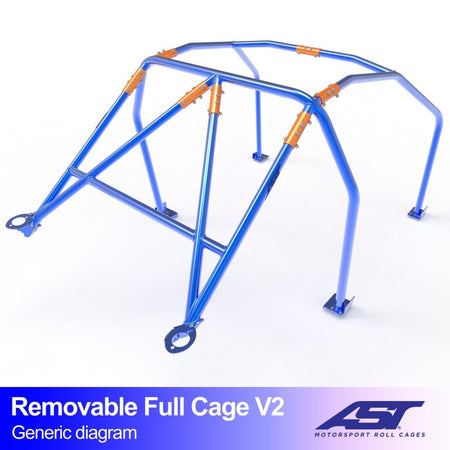 Jaula antivuelco AST Subaru BRZ (ZC6) (2 puertas coupé) Full Cage V2 (V-Design)