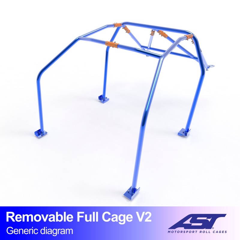 Jaula antivuelco AST Subaru BRZ (ZC6) (2 puertas coupé) Full Cage V2 (V-Design)