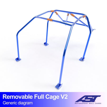 Jaula antivuelco AST Subaru BRZ (ZC6) (2 puertas coupé) Full Cage V2 (V-Design)