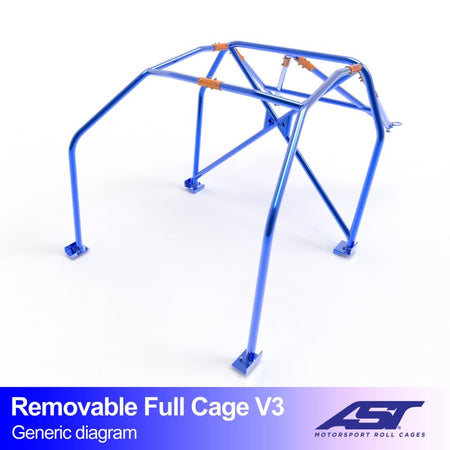 Jaula antivuelco AST Subaru BRZ (ZC6) (2 puertas coupé) Full Cage V3 (V-Design)