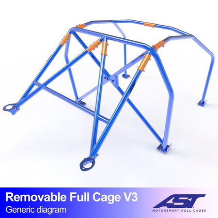 Jaula antivuelco AST Toyota MR-2 (W30) (2 puertas roadster) Full Cage V3 (V-Design)