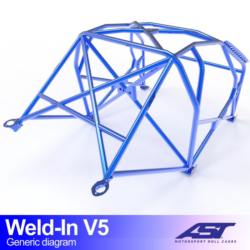 Arco de seguridad AST para soldar Volkswagen Lupo (6X) (3 puertas hatchback) Weld-In V5 (X-Design)