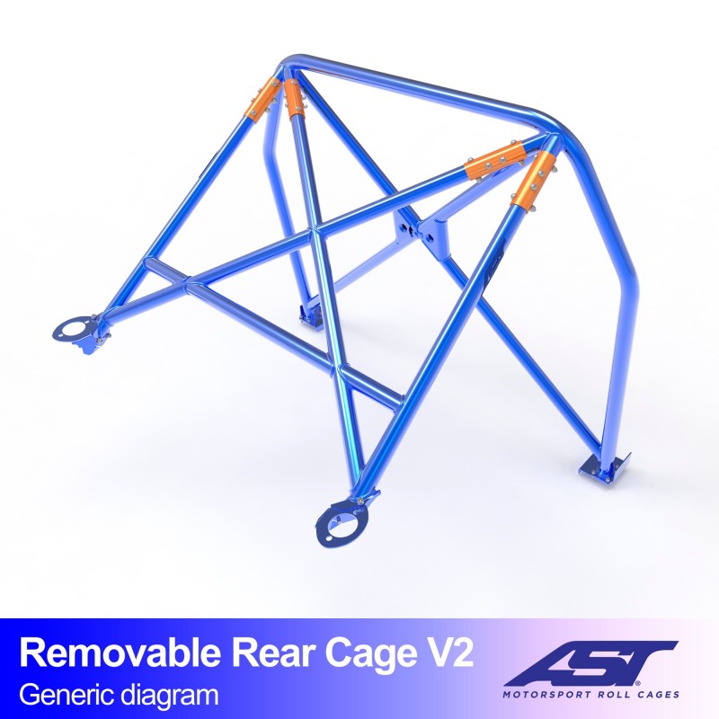Arco trasero AST Citroën AX (Phase 1/2) (5 puertas hatchback) Rear Cage V2 (X-Design)