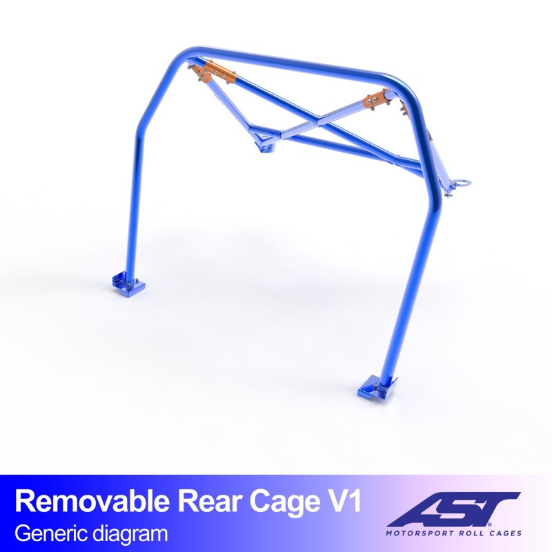 Arco trasero AST Honda Civic Coupe (EJ8/EM1) (2 puertas coupé) Rear Cage V1 (X-Design)