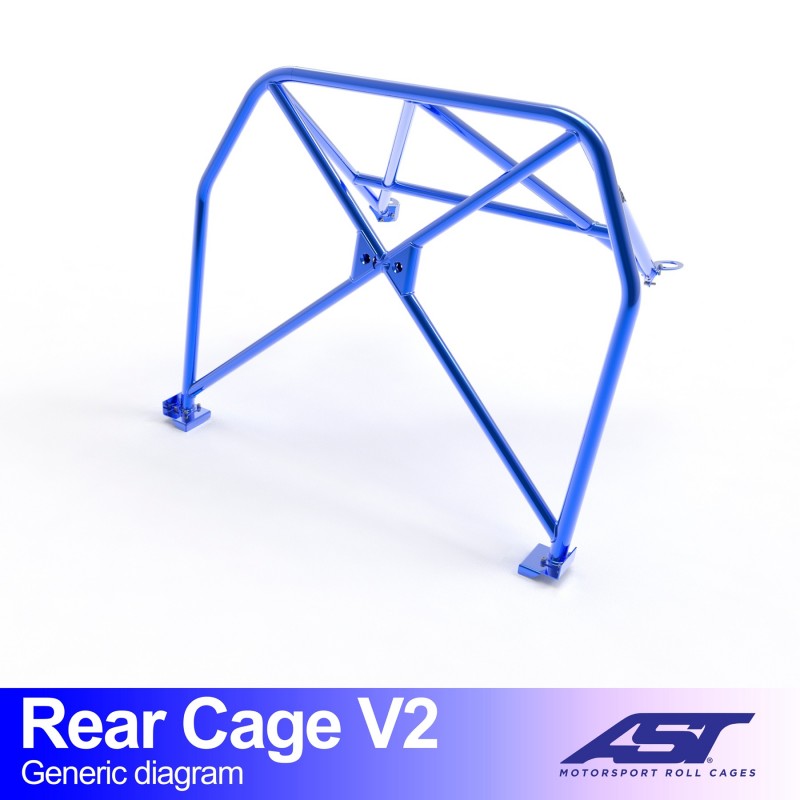 Arco trasero AST Mazda MX-5 (NB) (2 puertas roadster) Rear Cage V2 (V-Design)