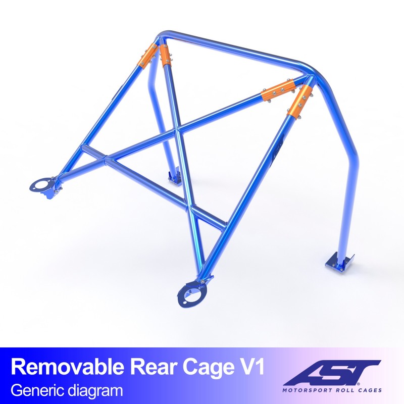 Arco trasero AST Porsche 944 (1982-1991) (3 puertas coupé RWD) Rear Cage V1 (X-Design)