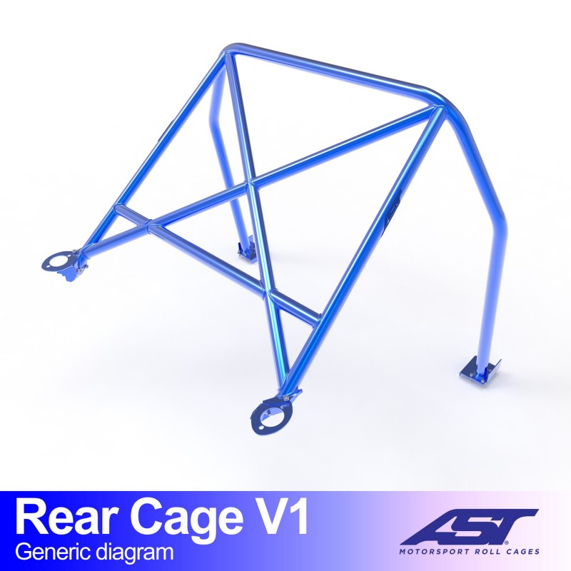 Arco trasero AST Toyota AE86 (Corolla Levin 2 puertas coupé) Rear Cage V1 (X-Design)
