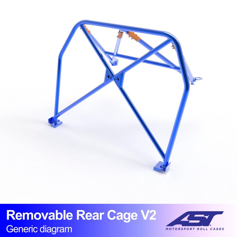 Arco trasero AST Toyota MR-2 (W30) (2 puertas roadster) Rear Cage V2 (V-Design)