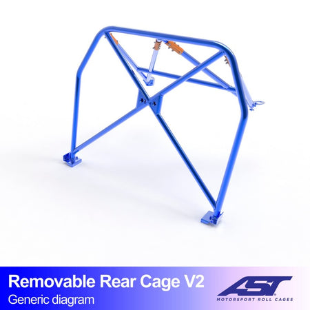 Arco trasero AST Toyota MR-2 (W30) (2 puertas roadster) Rear Cage V2 (V-Design)