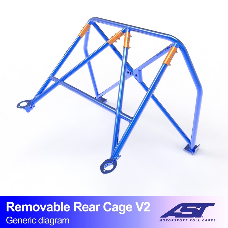 Arco trasero AST Toyota MR-2 (W30) (2 puertas roadster) Rear Cage V2 (V-Design)