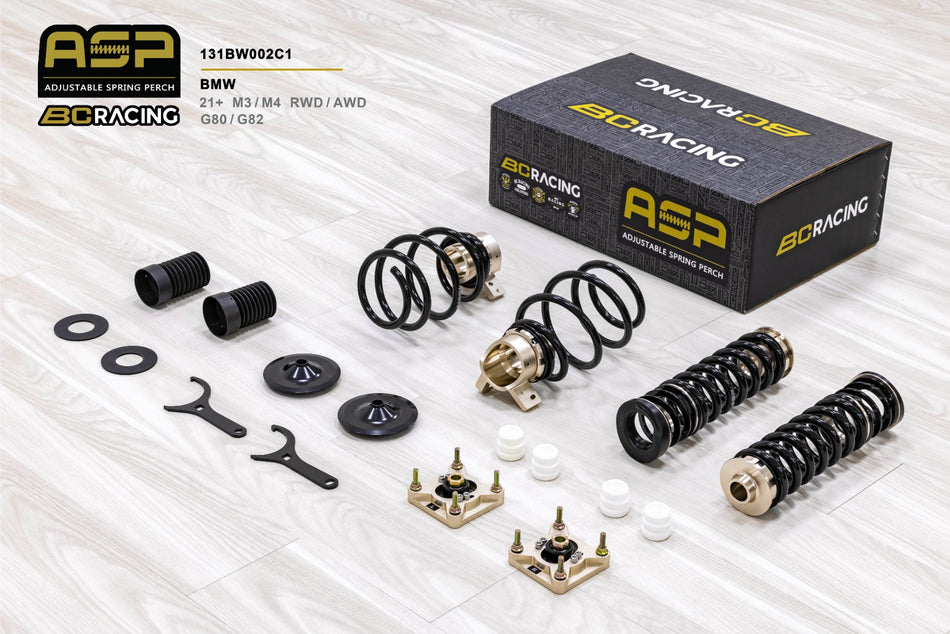 BC Racing ASP Kit — Muelles de rebaje sin platos regulables BMW M3 G80/M4 G82 xDrive (21+) −35 mm