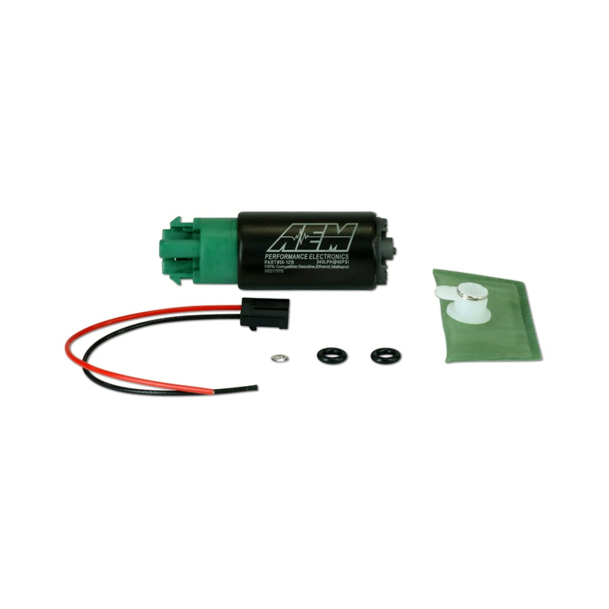 Bomba de gasolina AEM 340 l/h compacta para E85, con ganchos