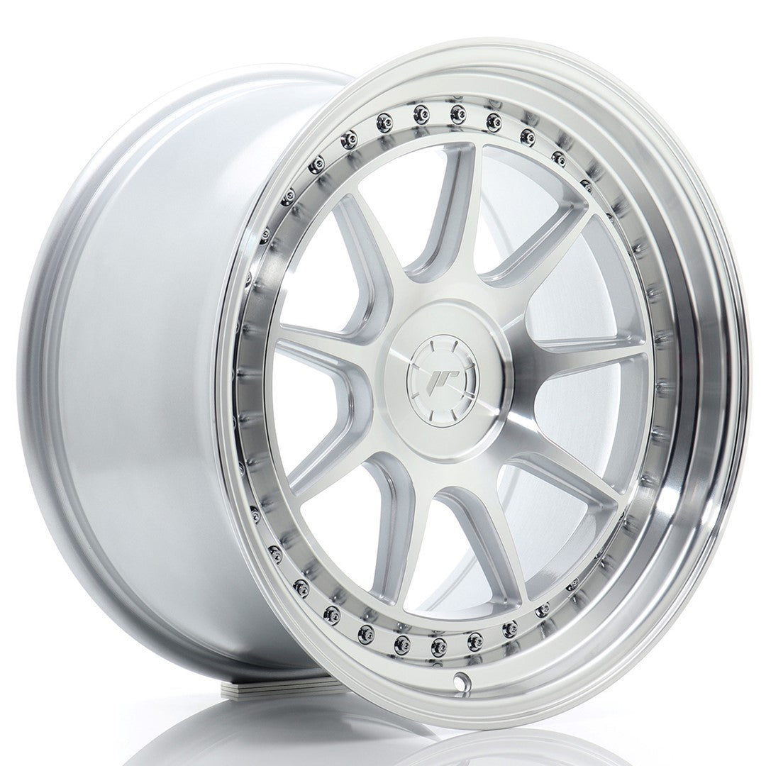 Llanta Japan Racing JR-47 18x9,5" 5 tornillos a medida ET15-35 plata