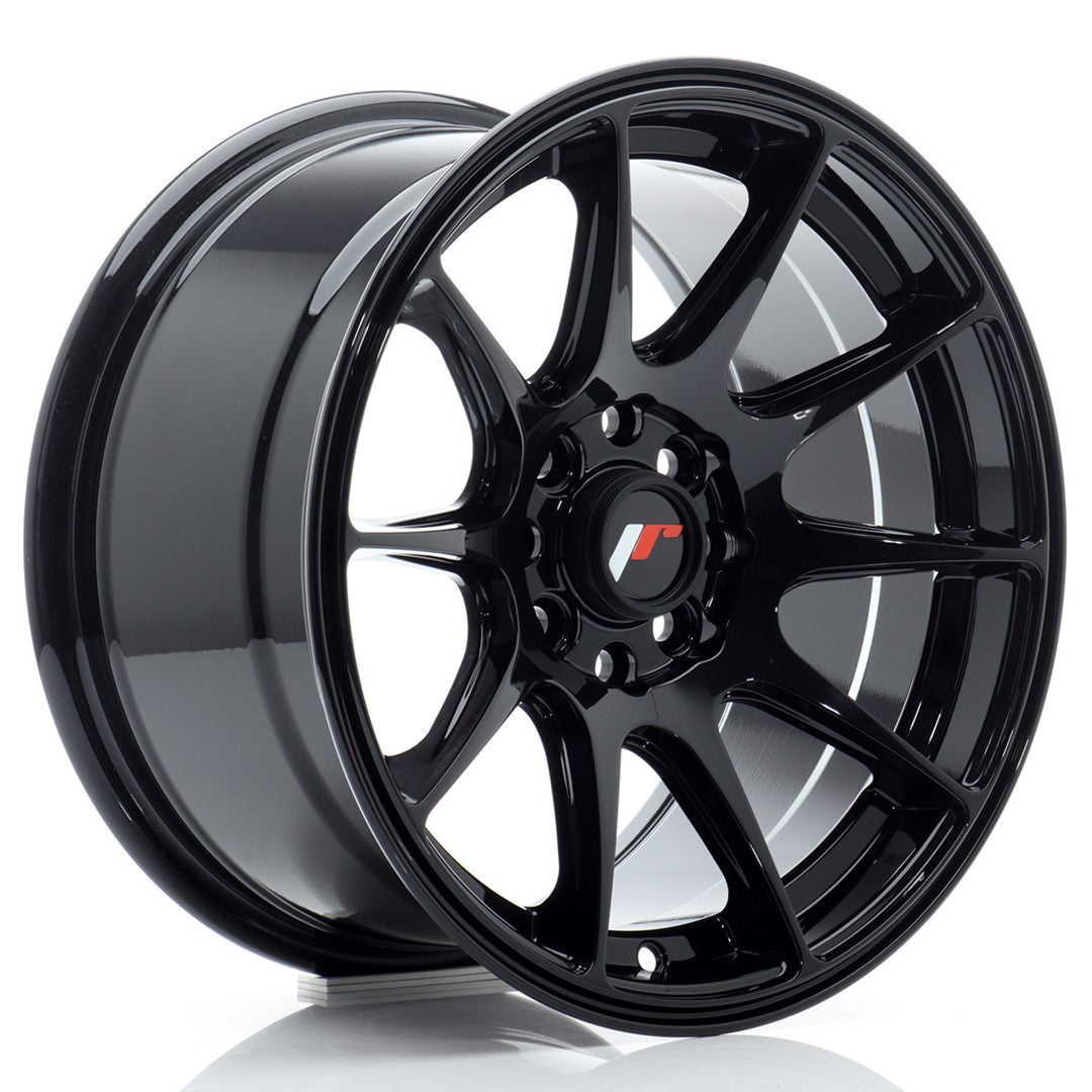 Llanta Japan Racing JR-11 15x8" 4x100/4x114.3 ET25 negro brillo