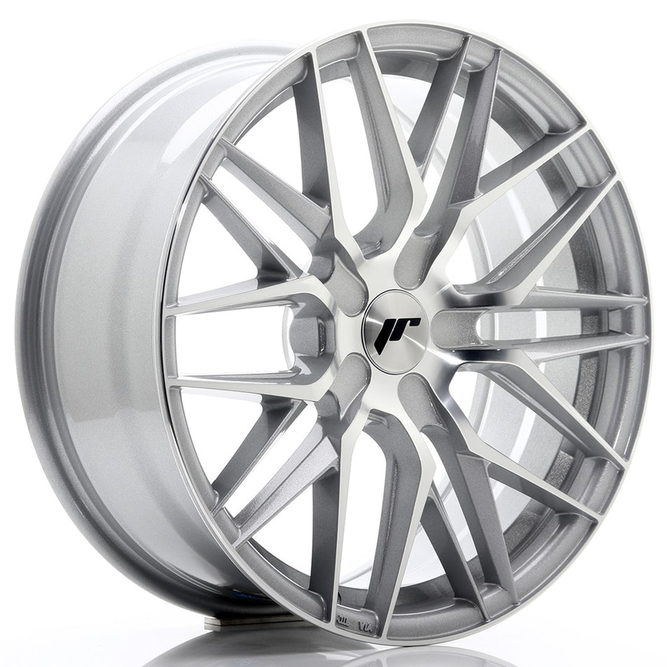 Japan Racing JR-28 18x7.5" (4 & 5 hole custom PCD) ET20-40, Silver / Machined