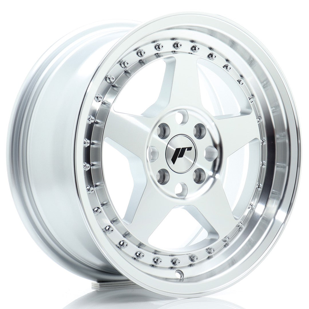 Llanta Japan Racing JR-6 16x7" 4x100 ET35 plata mecanizada