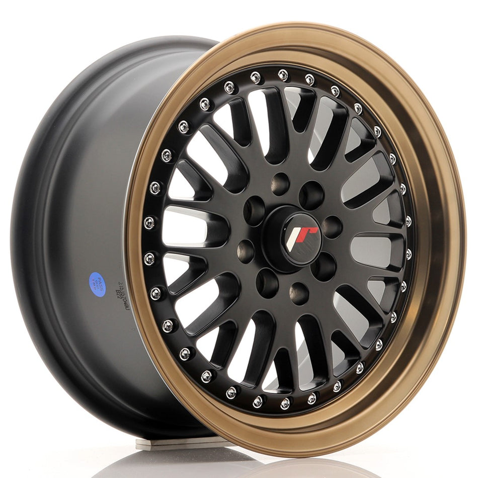 Japan Racing JR-10 15x7" 4x100/108 ET30, Flat Black, Bronze Lip