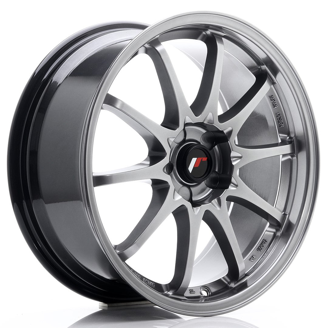 Llanta Japan Racing JR-5 18x8" 5 tornillos a medida ET35 negro hyper
