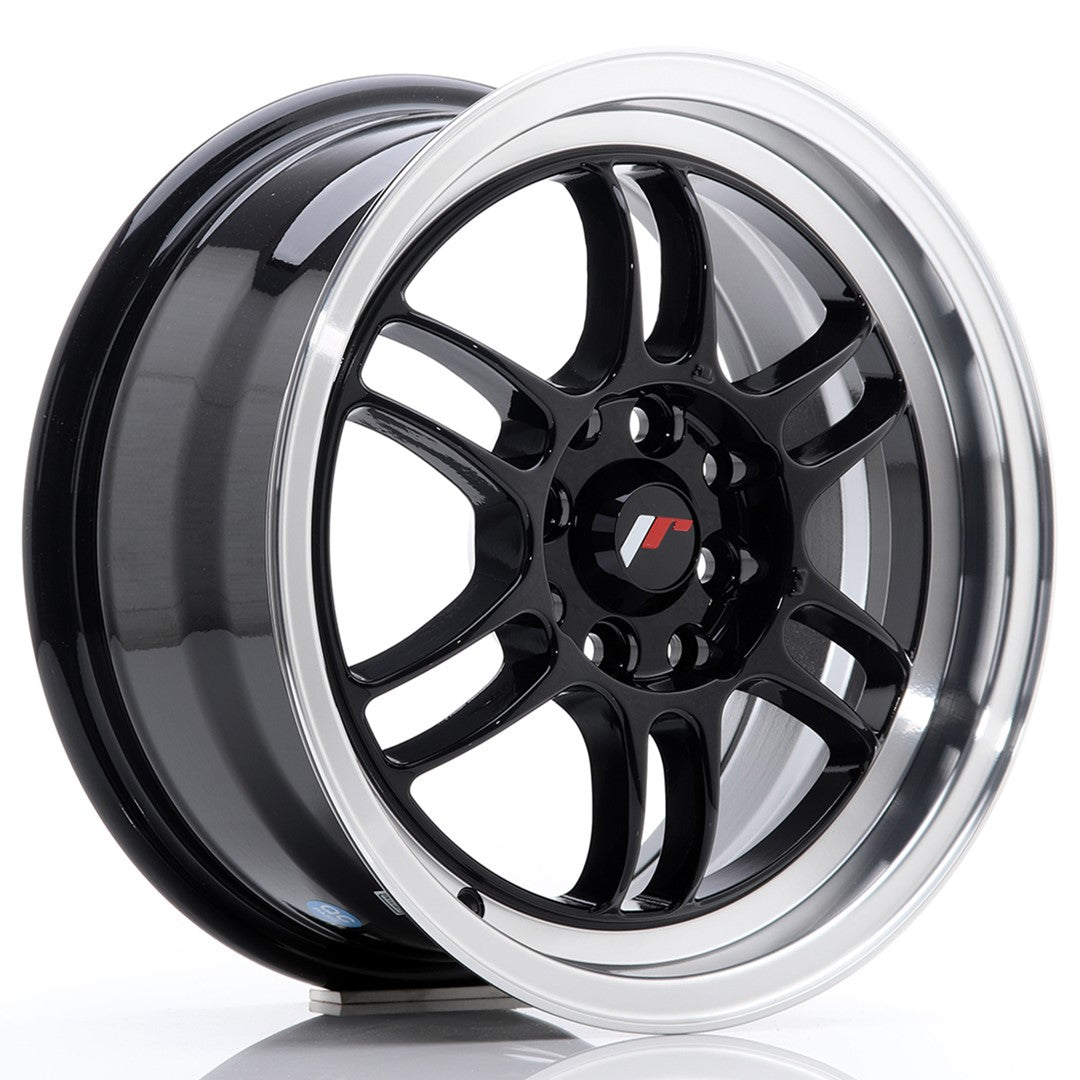 Llanta Japan Racing JR-7 15x7" 4x100/4x114.3 ET38 negro brillo