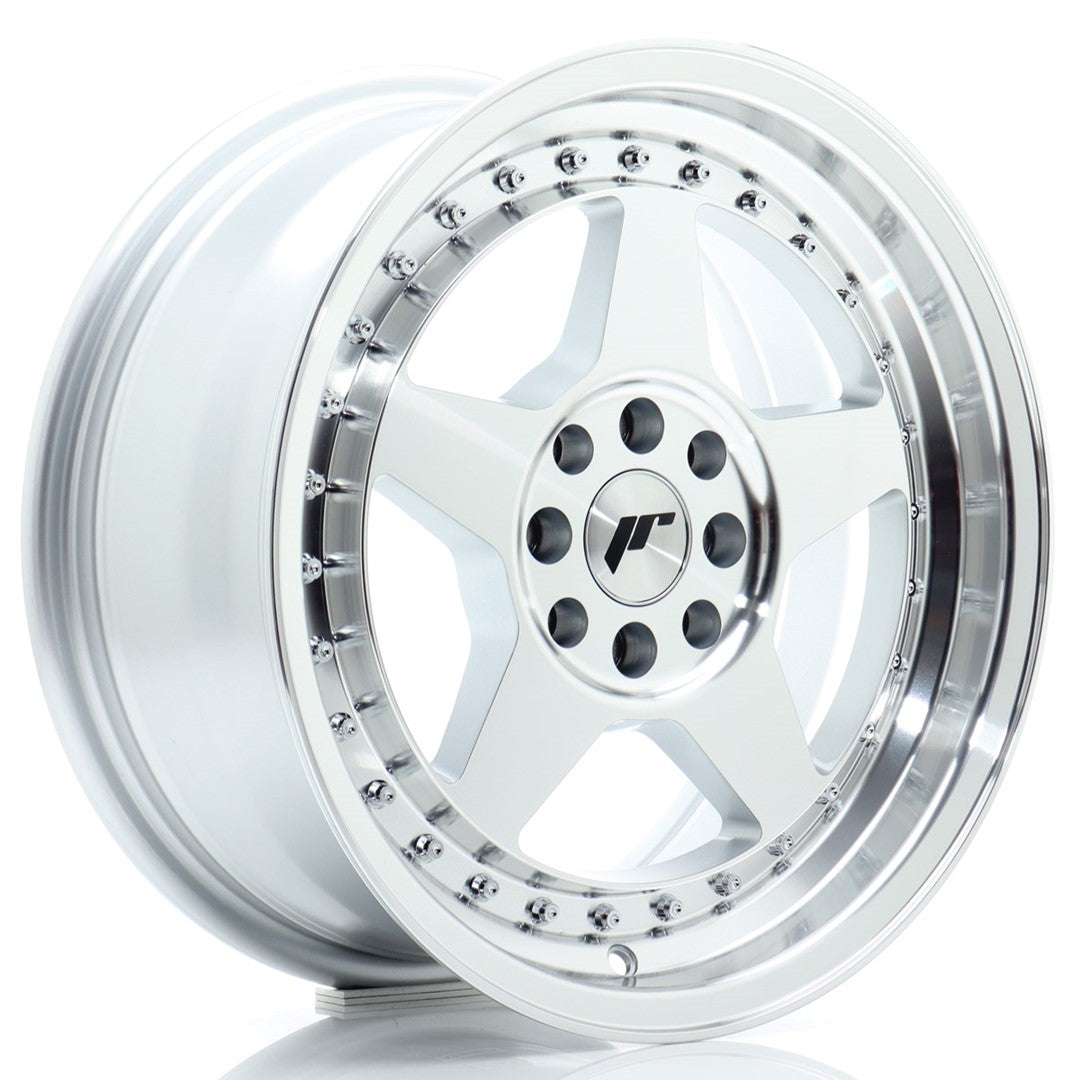 Llanta Japan Racing JR-6 16x7" 4x100/4x108 ET25 plata mecanizada