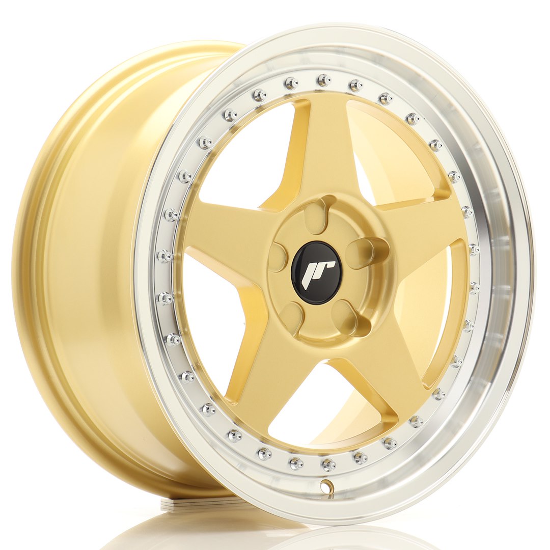 Llanta Japan Racing JR-6 16x8" 4x100/4x108 ET25 dorado