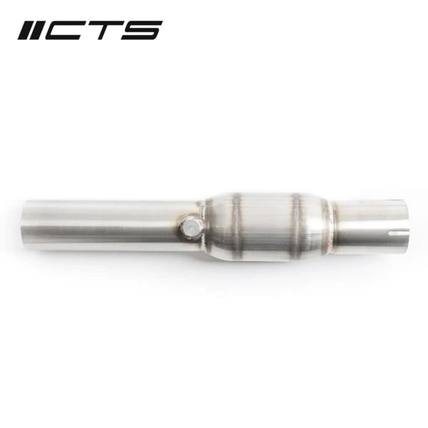 Catalizador de alto flujo CTS Turbo para downpipe Golf R Mk6, TTS 8J y S3 8P