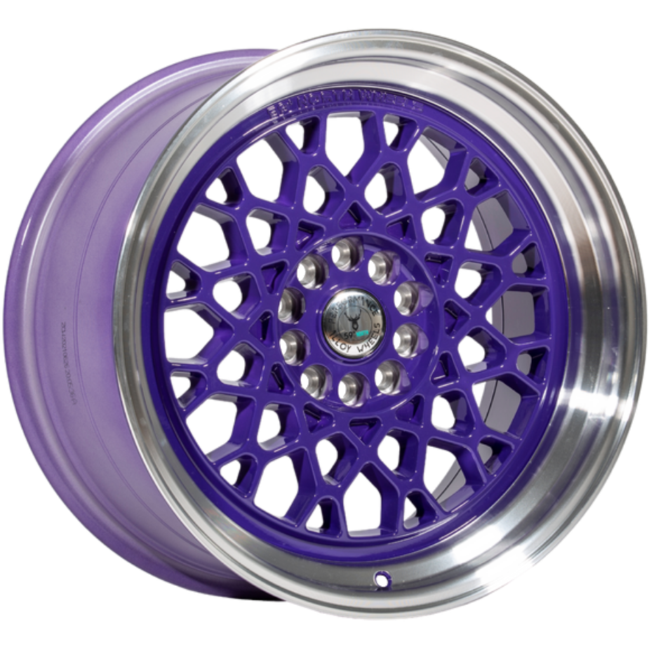 Llanta 59°North D-008 18x11" 5x114.3/120 ET8 morado brillo con labio pulido