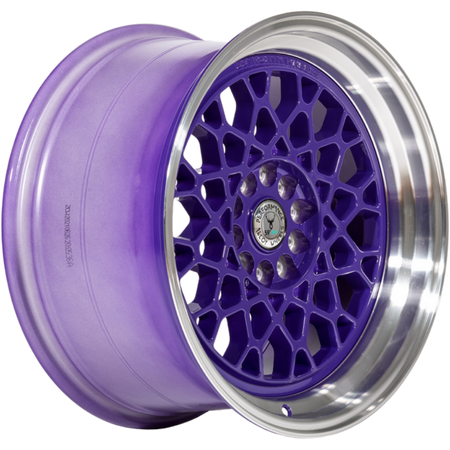Llanta 59°North D-008 18x11" 5x114.3/120 ET8 morado brillo con labio pulido