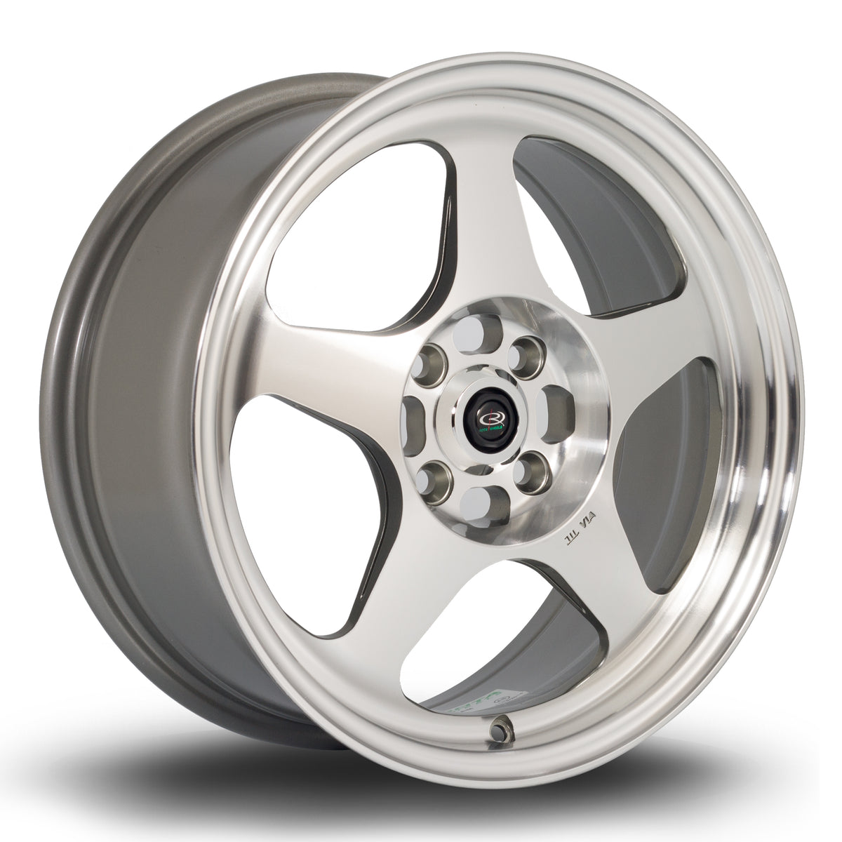 Llanta Rota Slipstream 16x7" 4x100 ET40 plata pulido