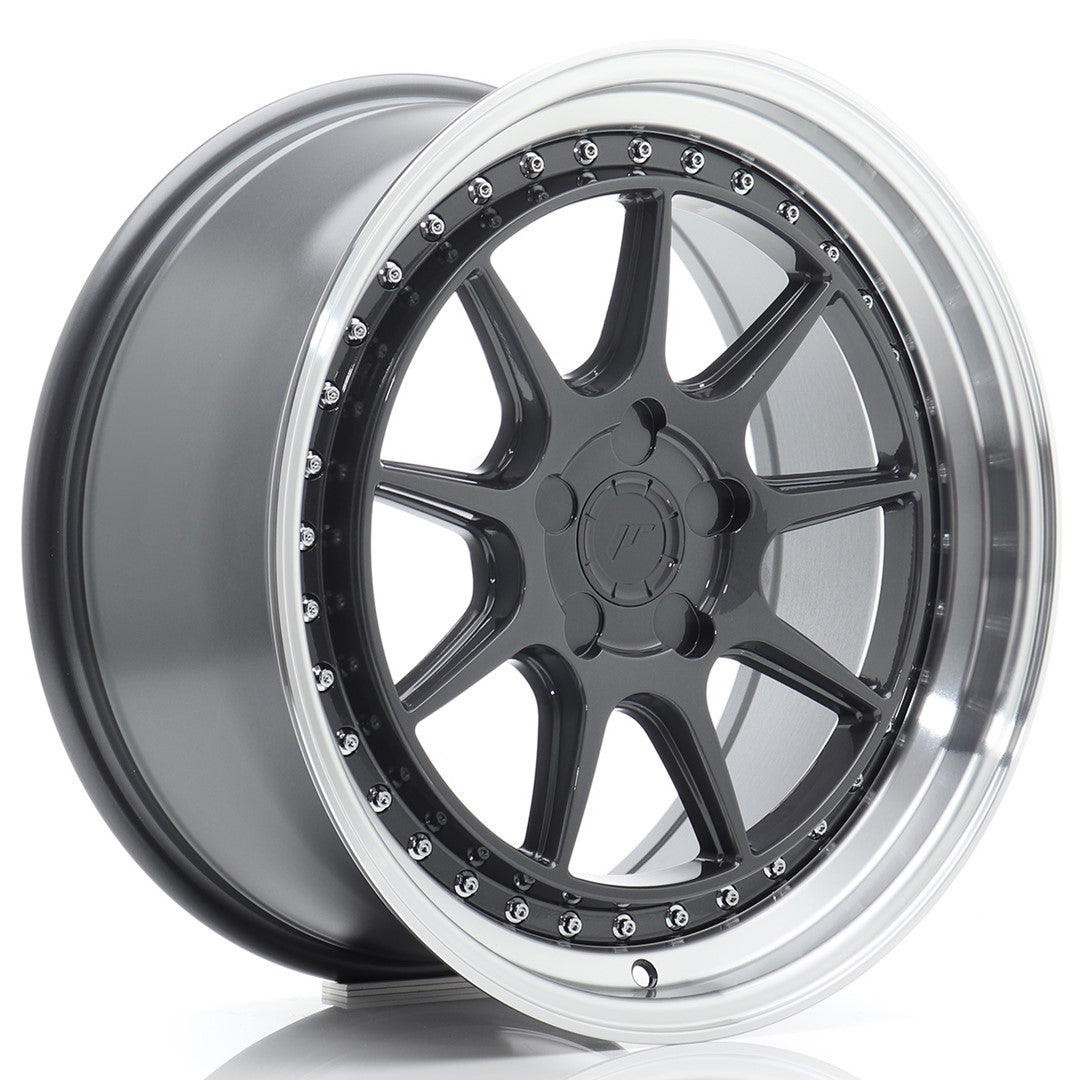 Llanta Japan Racing JR-47 18x8,5" 5 tornillos a medida ET15-35 gris hyper