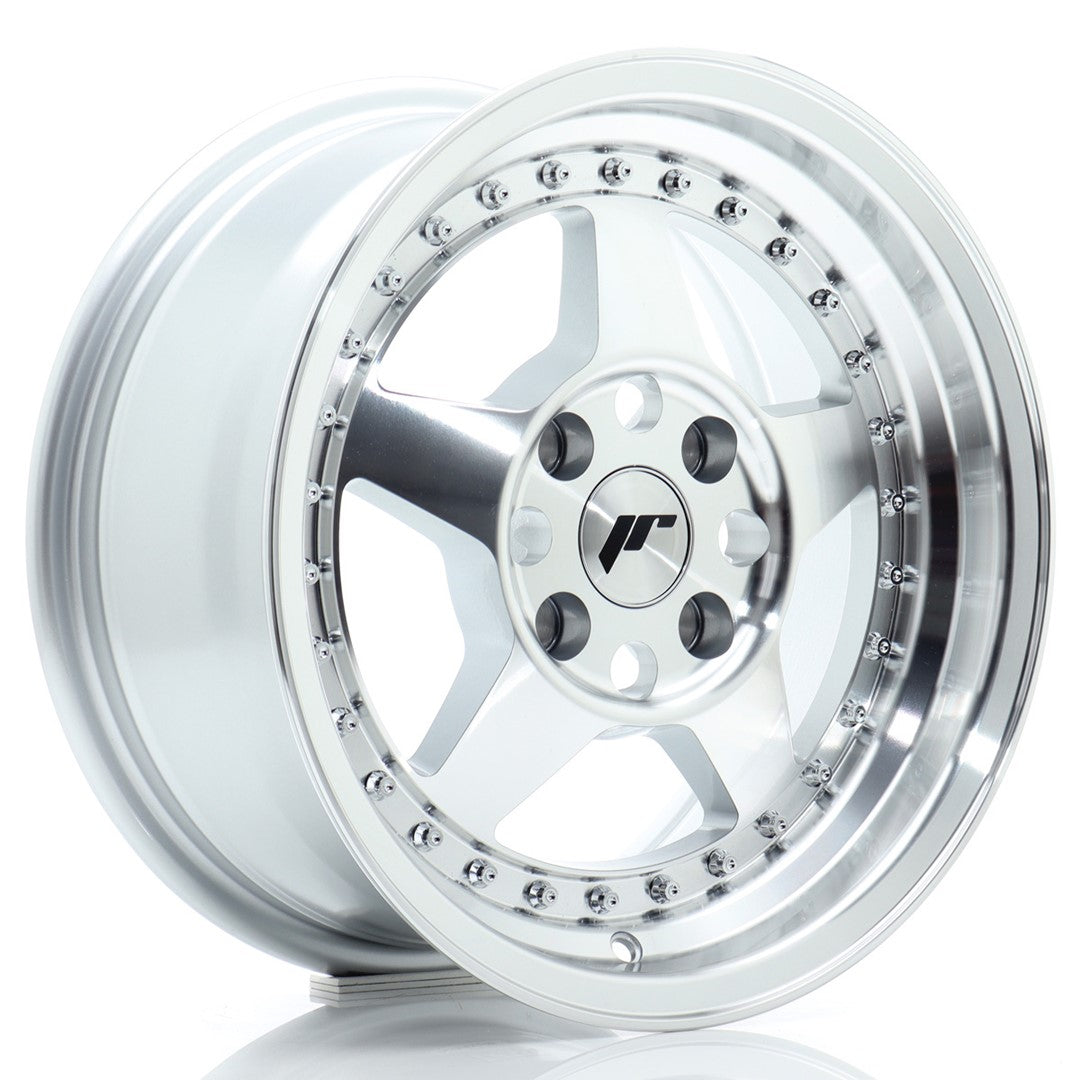 Llanta Japan Racing JR-6 15x7" 4x100 ET25 plata mecanizada