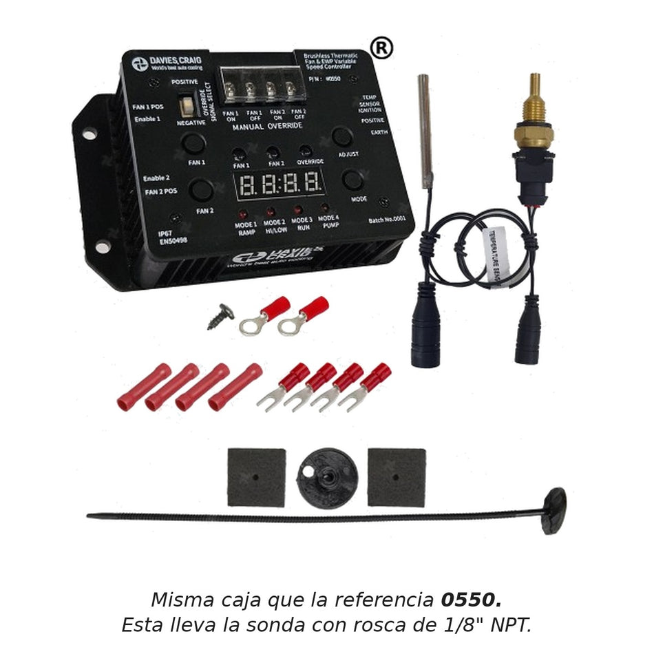 Controlador de velocidad variable Davies Craig para motores brushless, sonda 1/8" NPT
