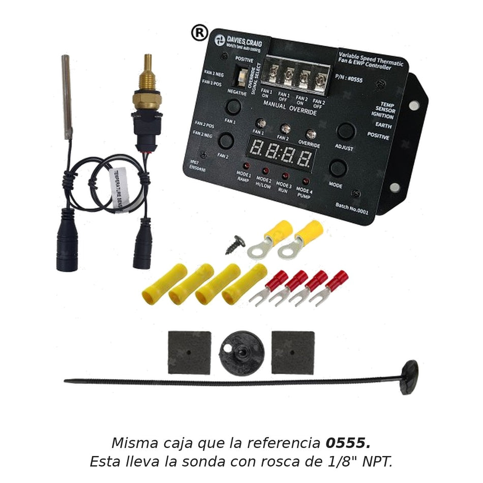 Controlador de velocidad variable Davies Craig para motores de escobillas, sonda 1/8" NPT