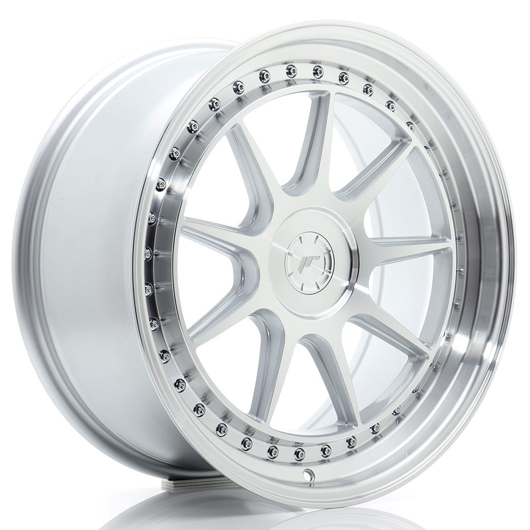Llanta Japan Racing JR-47 19x9" 5 tornillos a medida ET15-40 plata