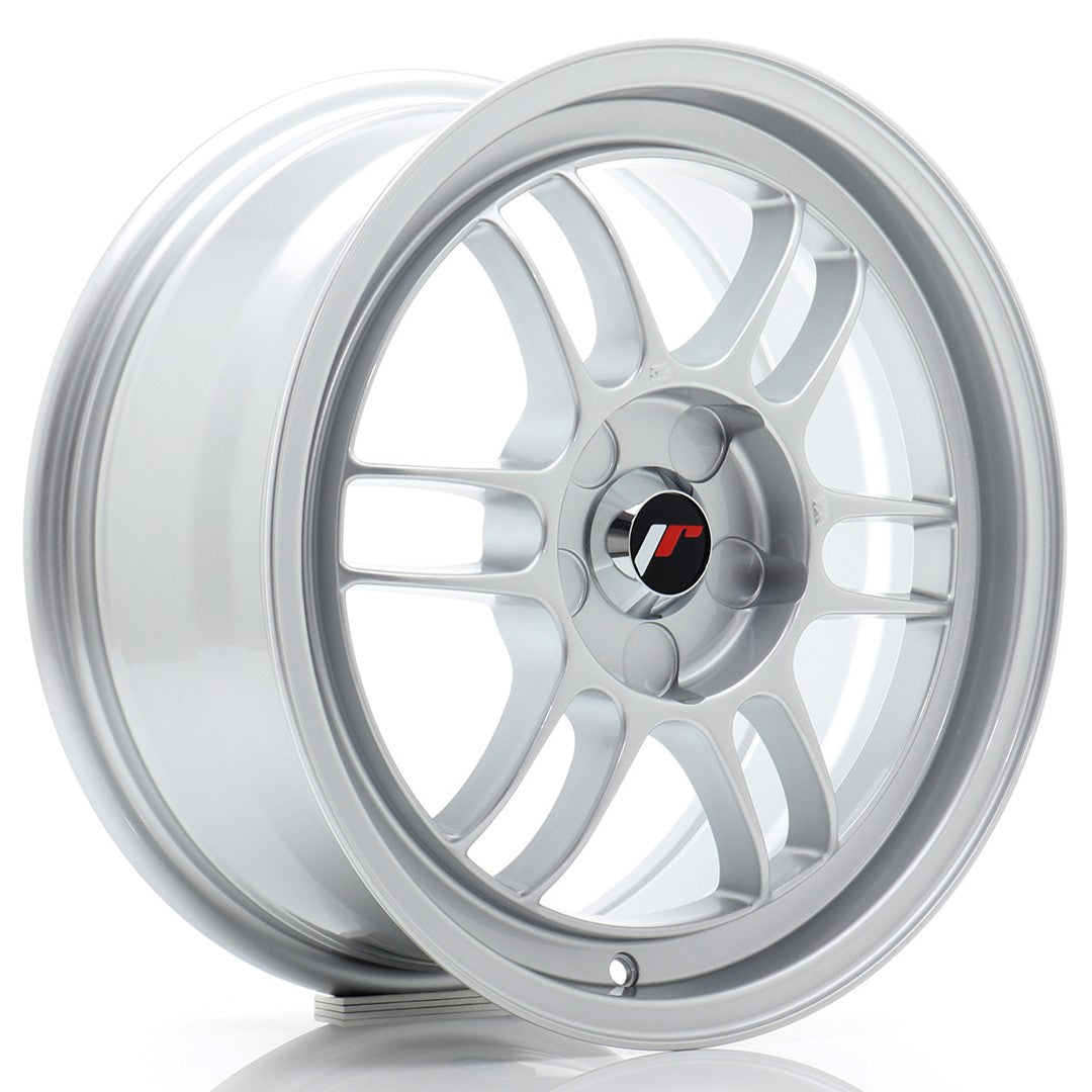 Llanta Japan Racing JR-7 16x7" 5 tornillos a medida ET38 plata