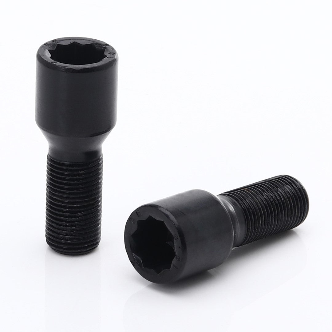 Tornillos de rueda de llave interior M14x1.25 en negro (20 unidades)