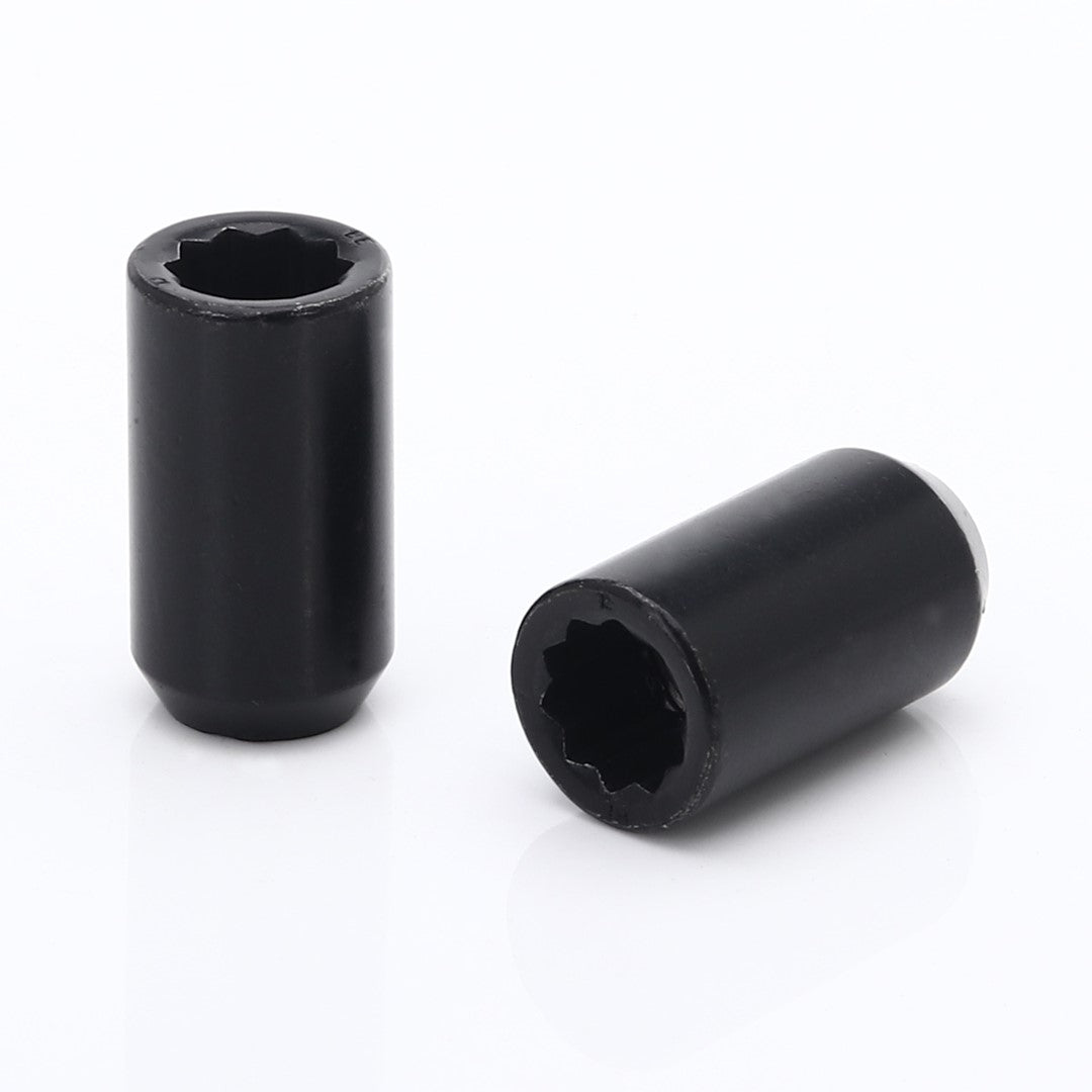 Tuercas de rueda de llave interior M14x1.5 en negro (20 unidades)