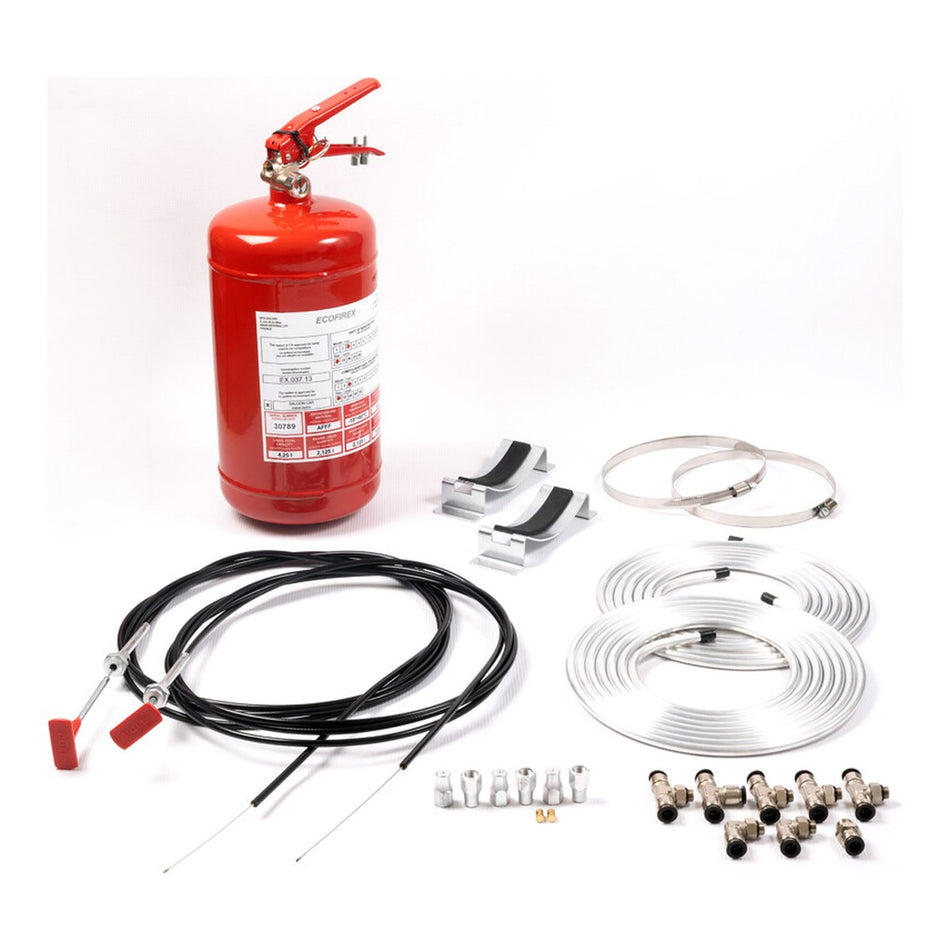 Ecofirex 4,25 L AFFF Automatisches Feuerlöschersystem, FIA-homologiert, mechanische Auslösung