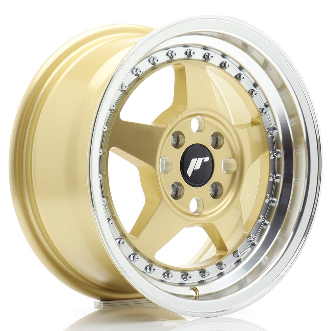 Llanta Japan Racing JR-6 15x7" 4x100 ET35 dorado
