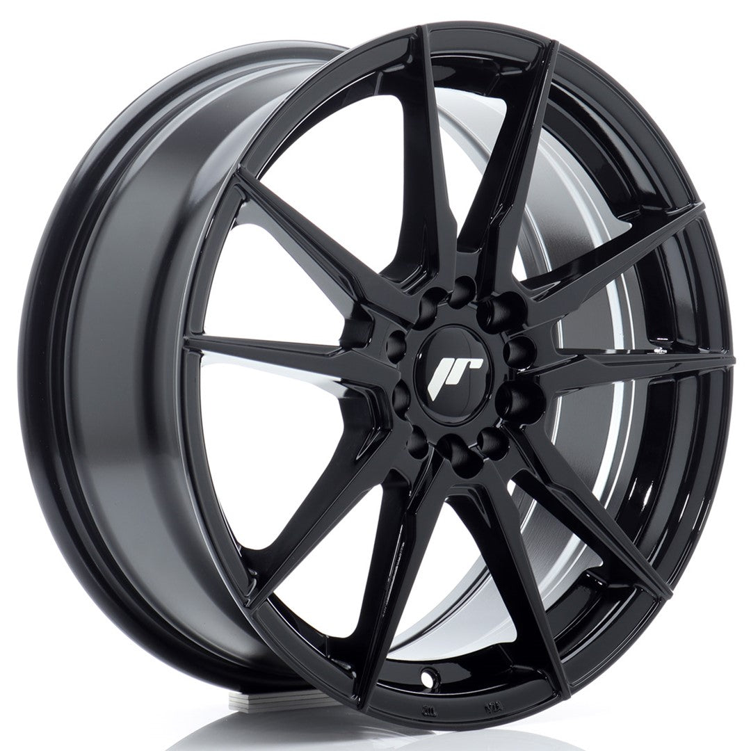 Llanta Japan Racing JR-21 17x7" 4x100/4x108 ET25 negro brillo