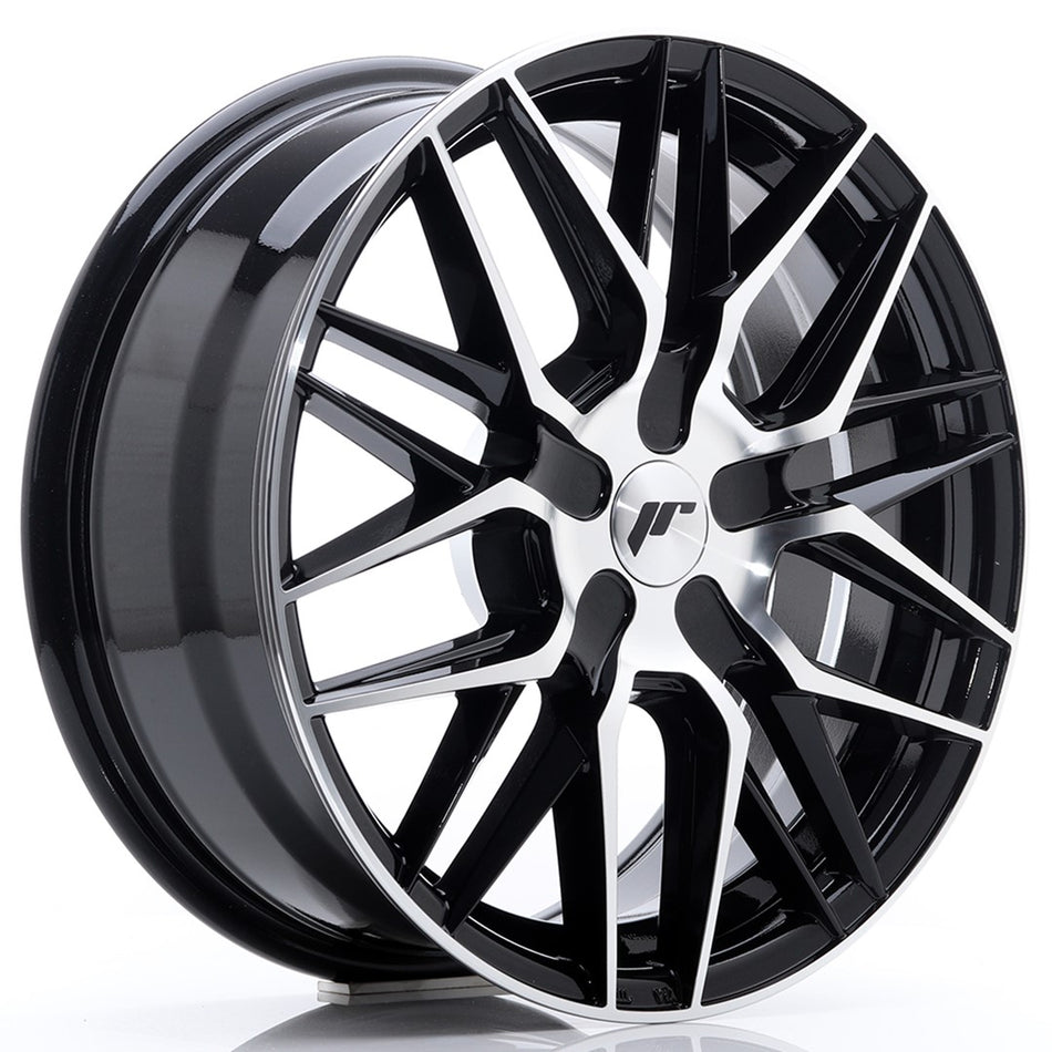 Japan Racing JR-28 17x7" (4 & 5 hole custom PCD) ET20-45, Gloss Black Machined