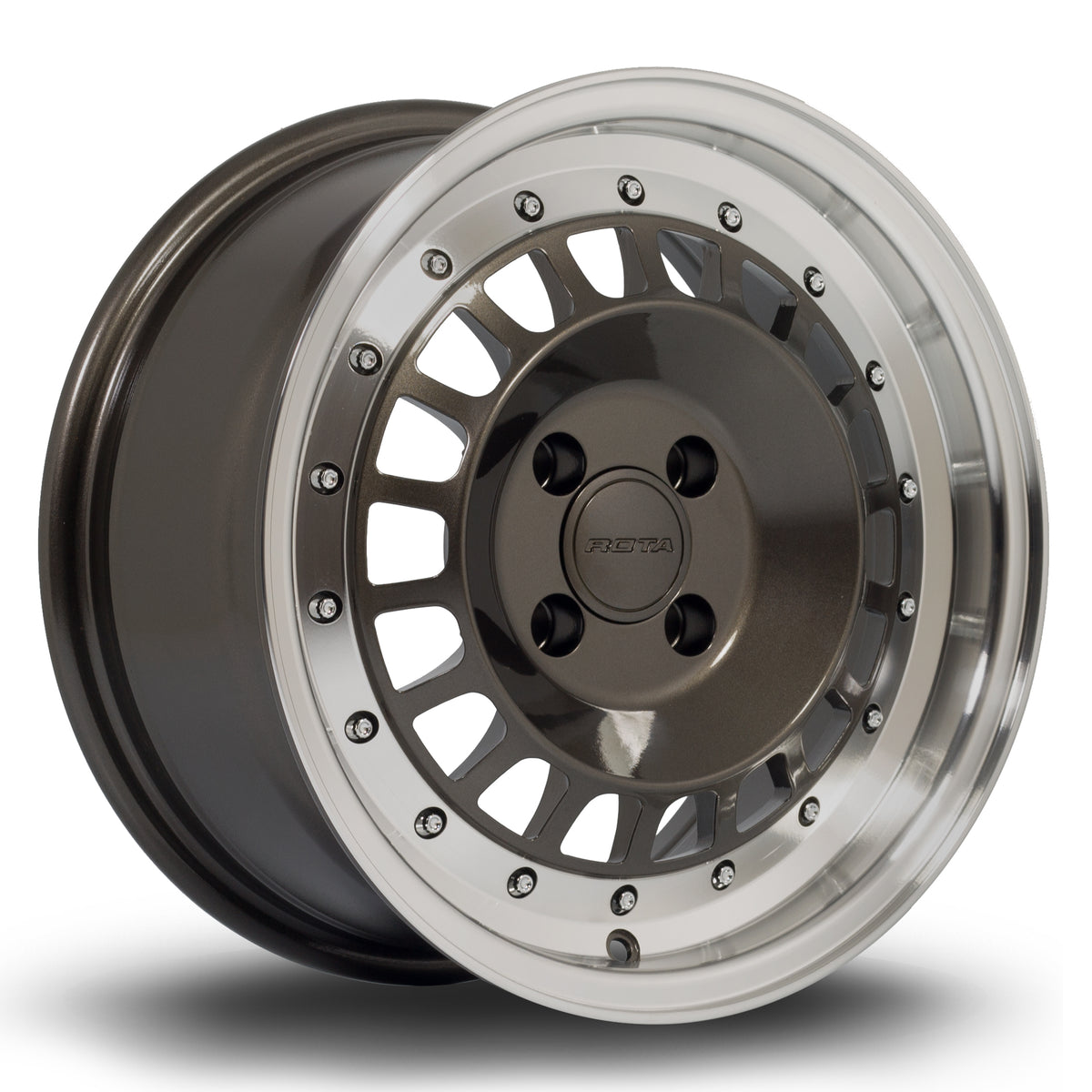 Llanta Rota Speciale 15x7" 4x100 ET20 gunmetal / labio pulido