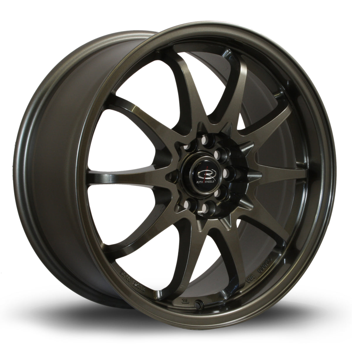 Llanta Rota Fighter 17x8" 5x100/5x114.3 ET48 bronce brillo