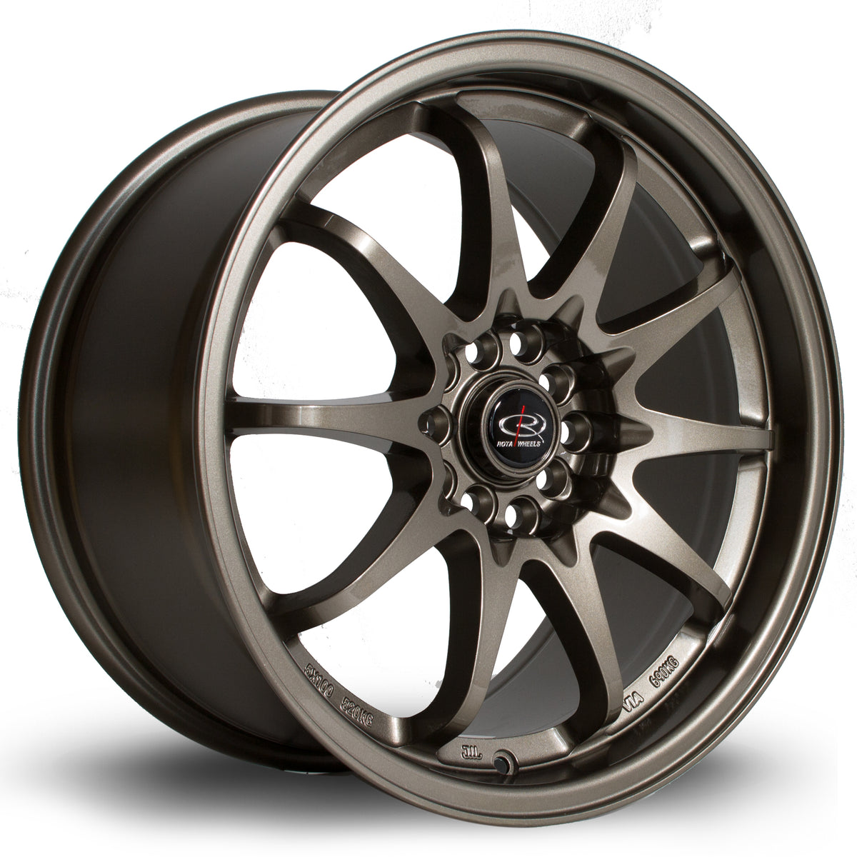 Llanta Rota Fighter 17x9" 5x100/5x114.3 ET50 bronce brillo