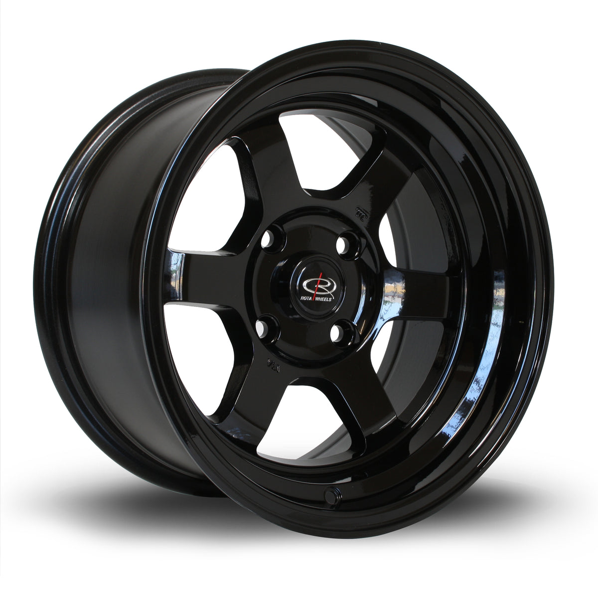 Llanta Rota Grid V 15x8" 4x100 ET0 negro brillo