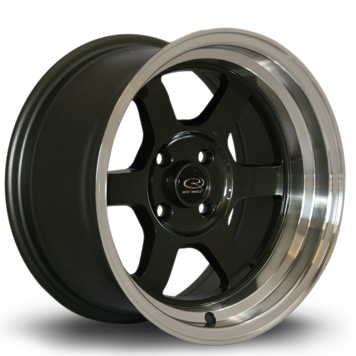 Llanta Rota Grid V 15x8" 4x100 ET0 gunmetal / labio pulido