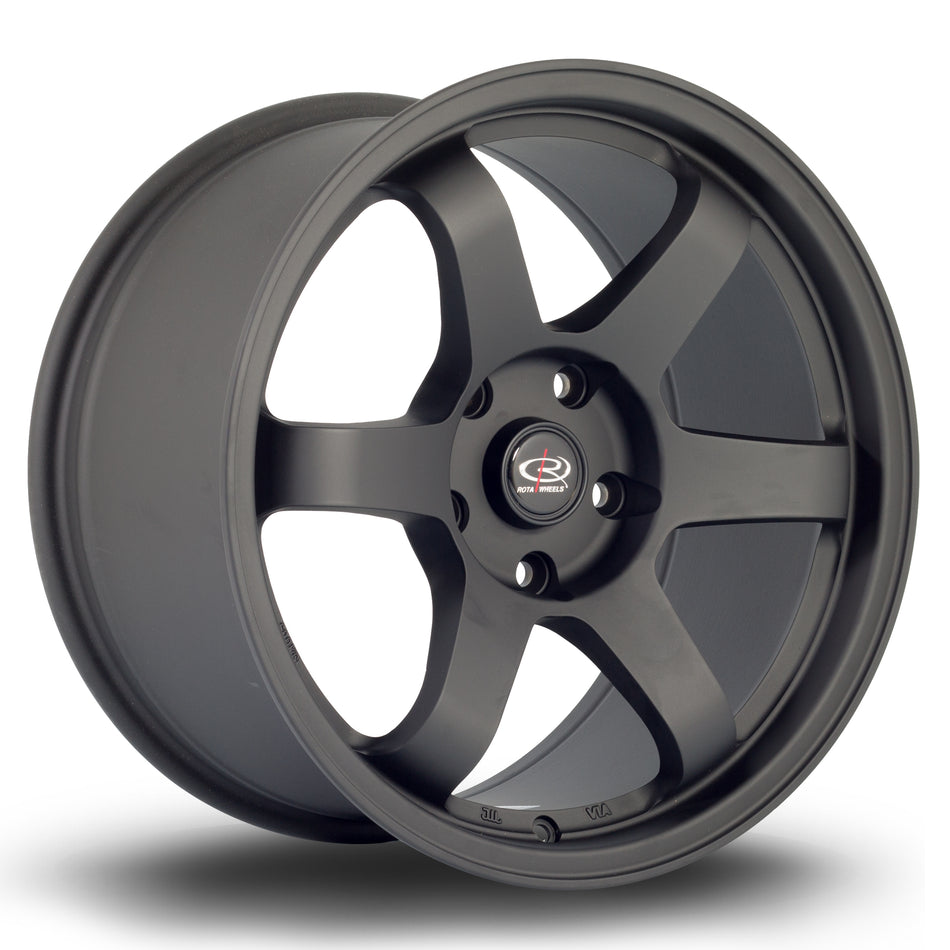 Rota Grid 17x9" 5x114.3 ET25, Flat Black