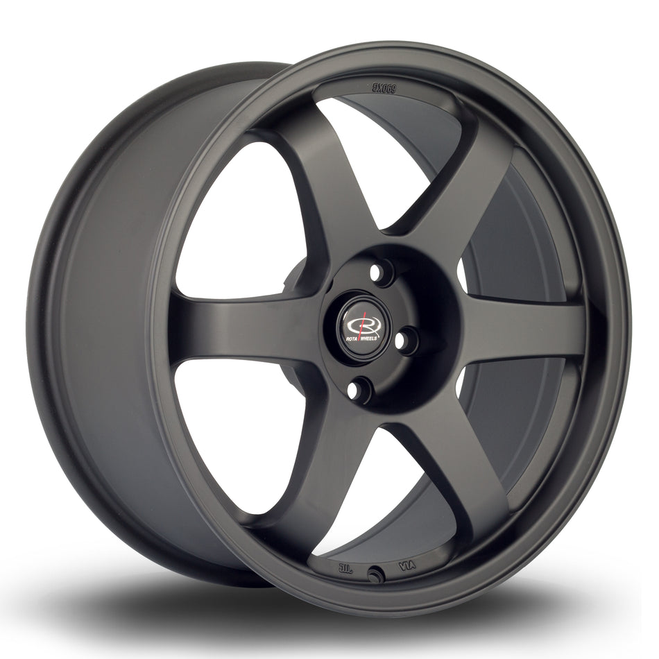 Rota Grid 18x8.5" 5x114.3 ET30, Satin Black