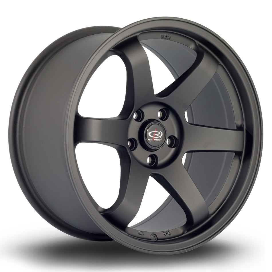 Rota Grid 18x9.5" 5x114.3 ET38, Flat Black